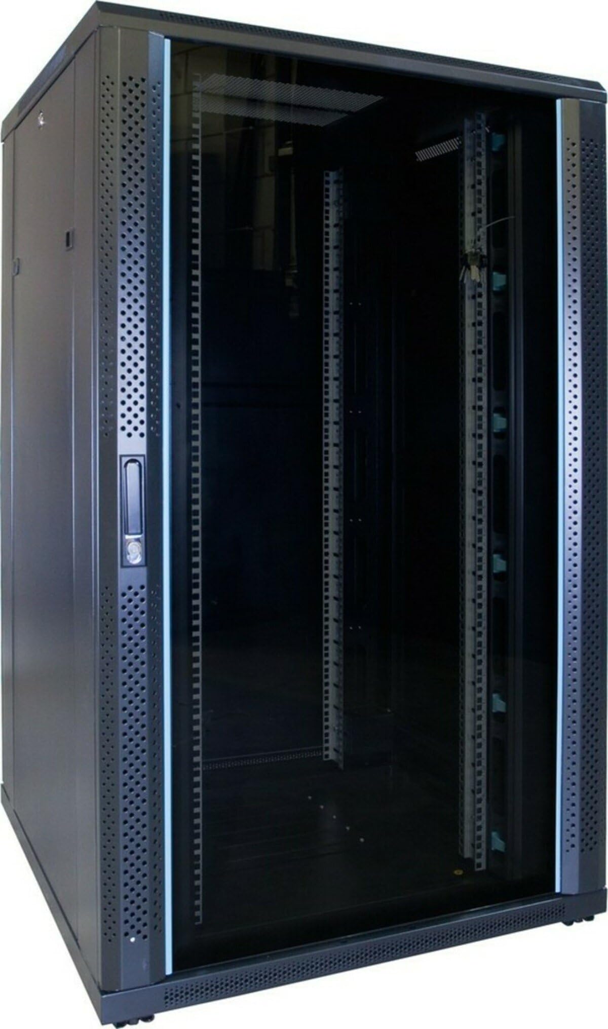 27 HE 19" szafka serowa, ze szklanymi drzwiami (szer. x gł. x wys.) 800 x 800 x 1400 mm