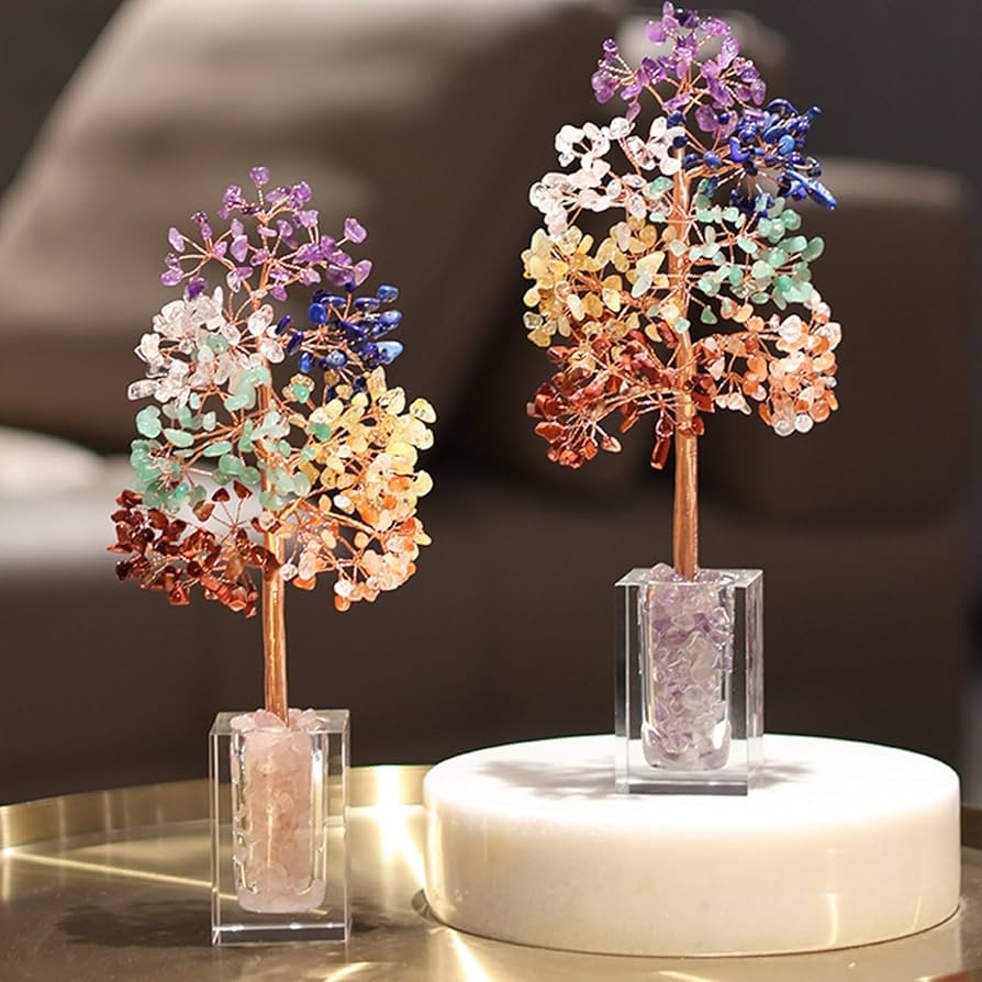 Amazon.co.jp: 天然水晶 クリスタルツリー 天然石 多彩