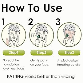 COOL-ANGLE 5Pcs Makeup Sponge For Foundation Concealer And Powder, Latex Free Blender Sponge For Natural And Easy Makeup Soft Long-lasting And Beginner-friendly, Green, Medium