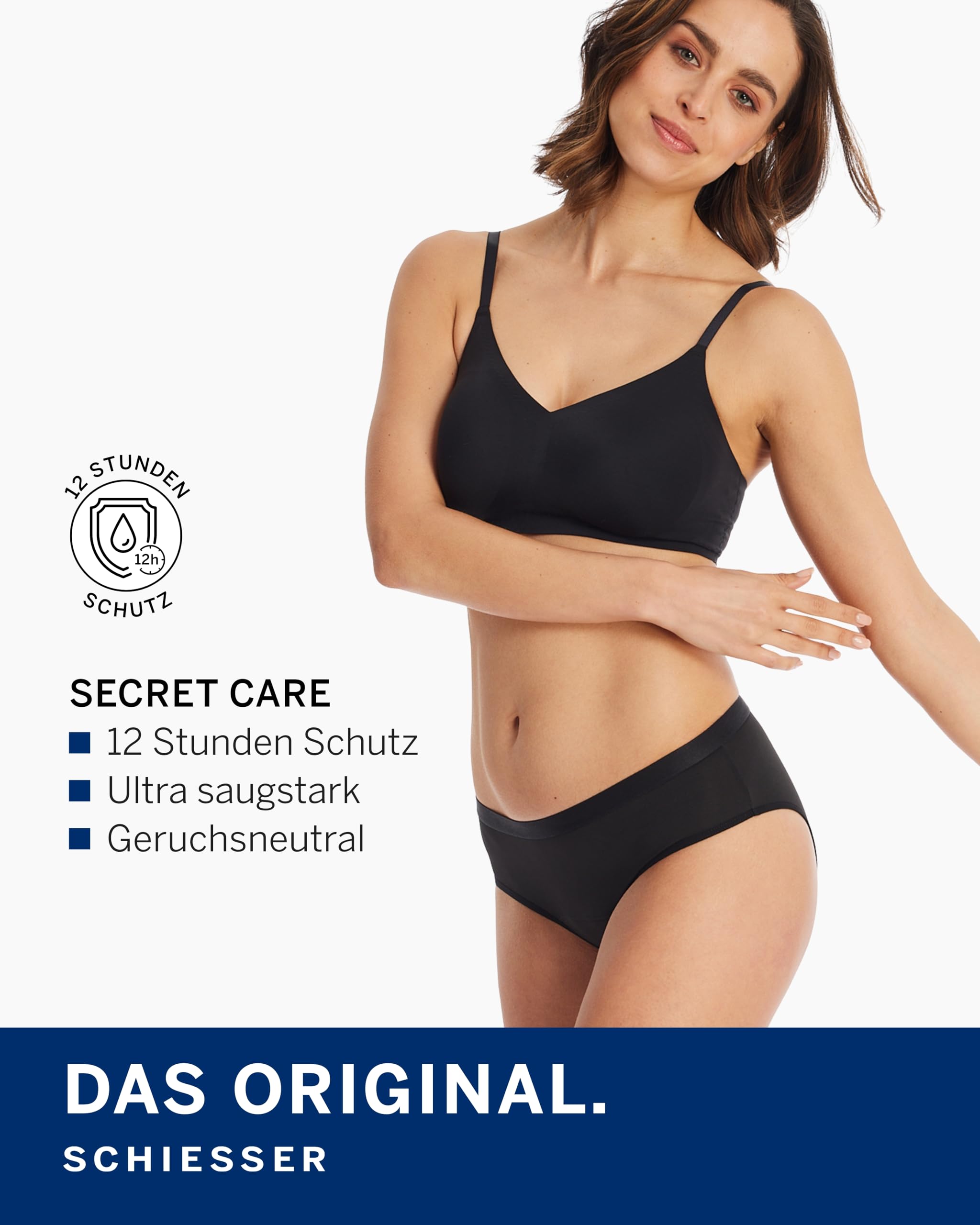 Schiesser Damen 2 PACK Menstruationswäsche / Periodenslip auslaufsicher - Secret Care