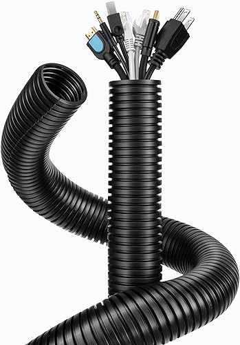 Vista 16 de Wire Loom 3/8 pulgadas, 10 pies, telar dividido YCLYC para exteriores, protector de cable para exteriores, conducto de cable flexible automotriz