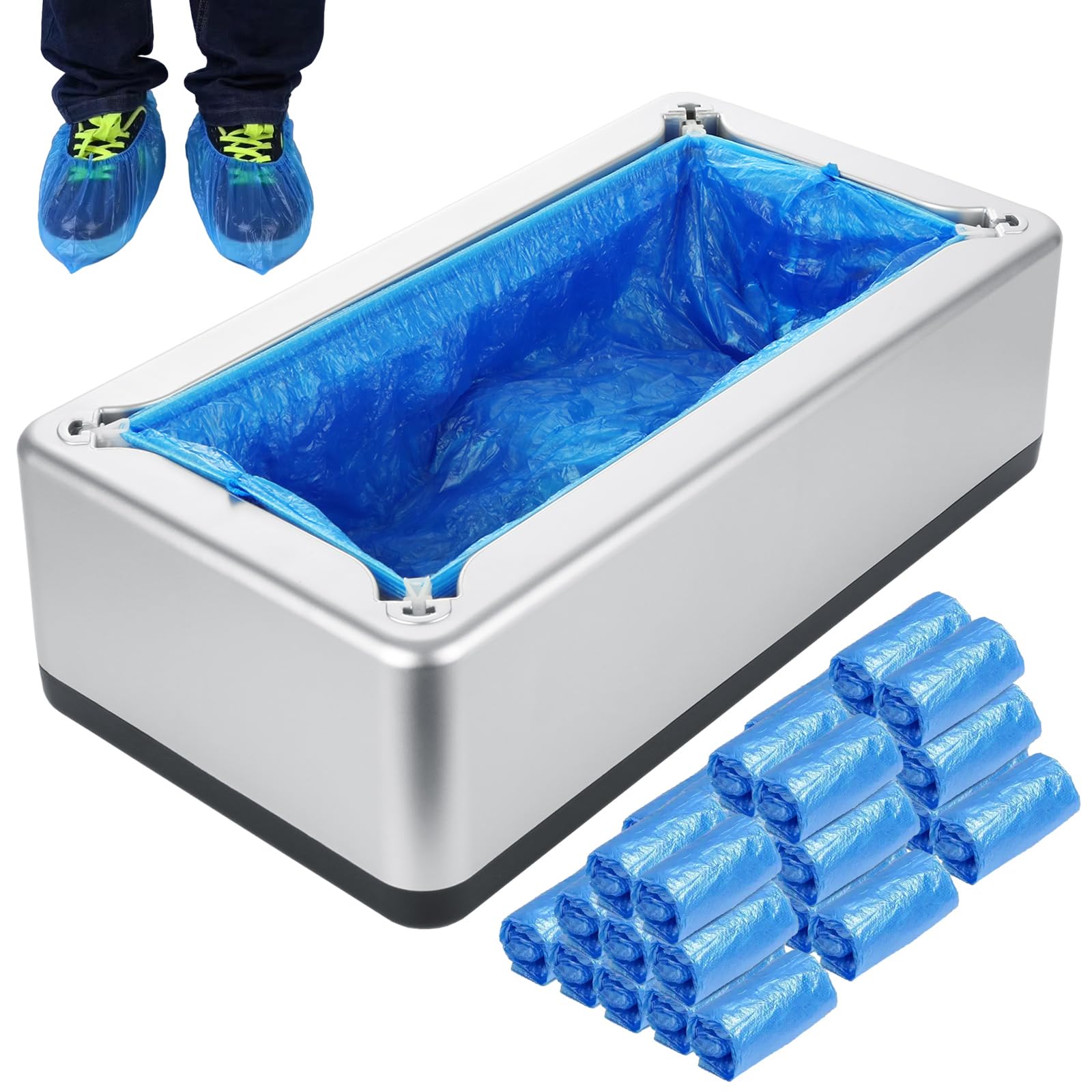 Dispenser automatico di copriscarpe con 200 copriscarpe usa e getta, macchina automatica per la copertura delle scarpe per casa, macchina avvolgitrice per interni, casa, ufficio, ospedale
