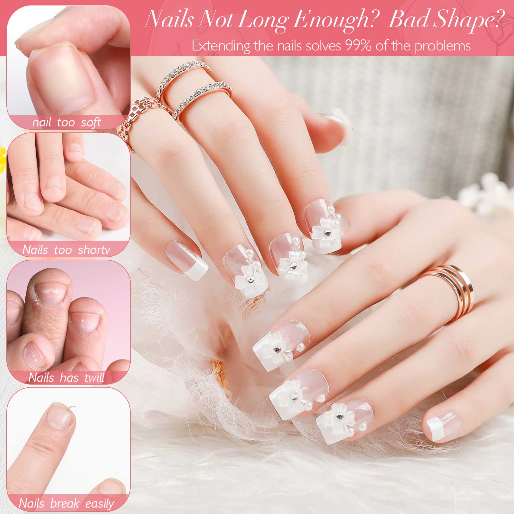 Short Nails Tips, Upgraded Matte Full Cover Soft Gel Nail Tips No Filed - Image 4