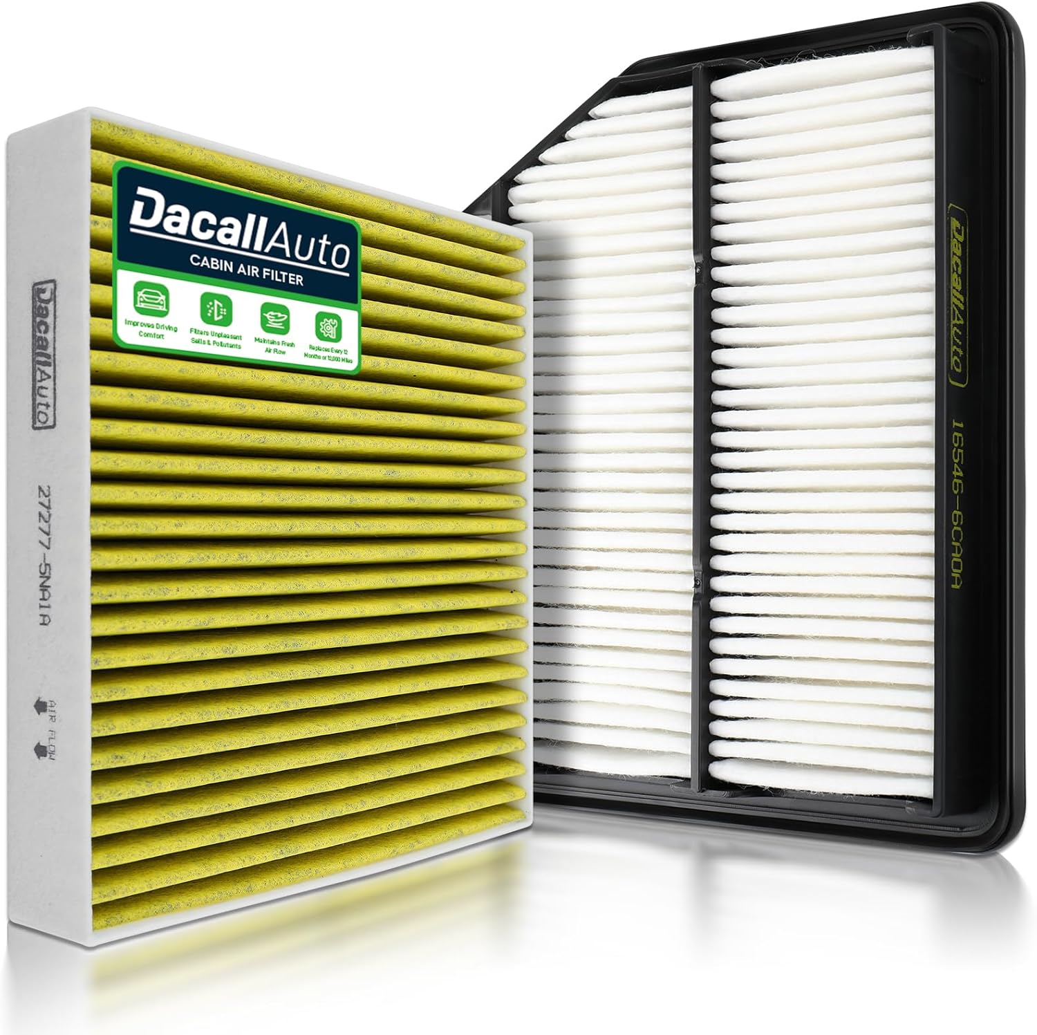 Engine & Cabin Air Filter Combo Set for Nissan Altima (2.5L Only) 2019 2020 2021 2022 2023 2024 2025, Replace 272775NA1A 165466CA0A CA12551