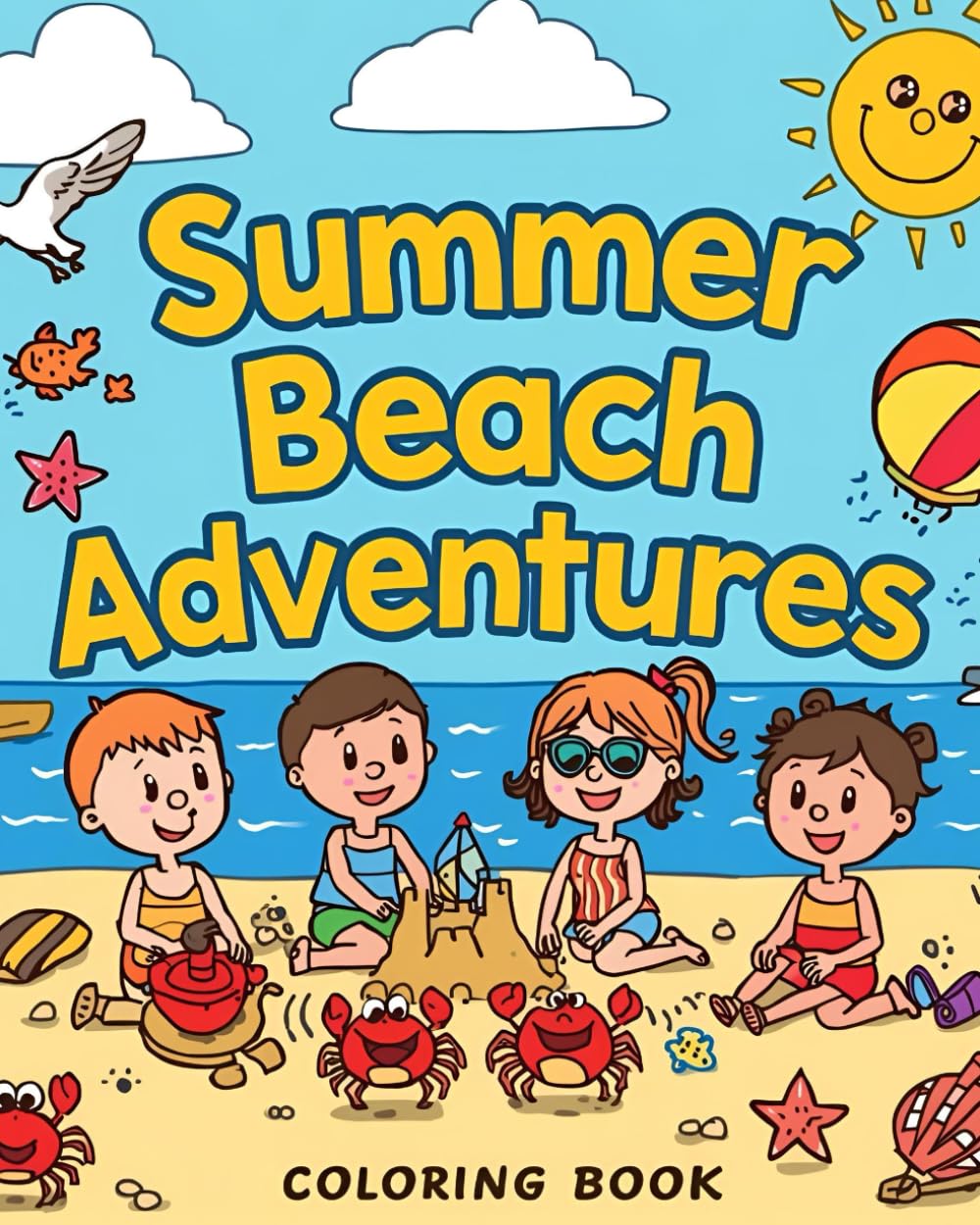 Summer Beach Adventures – sun, sandcastles, sea creatures: Splash Into Creativity with Cute Beach and Sea Designs