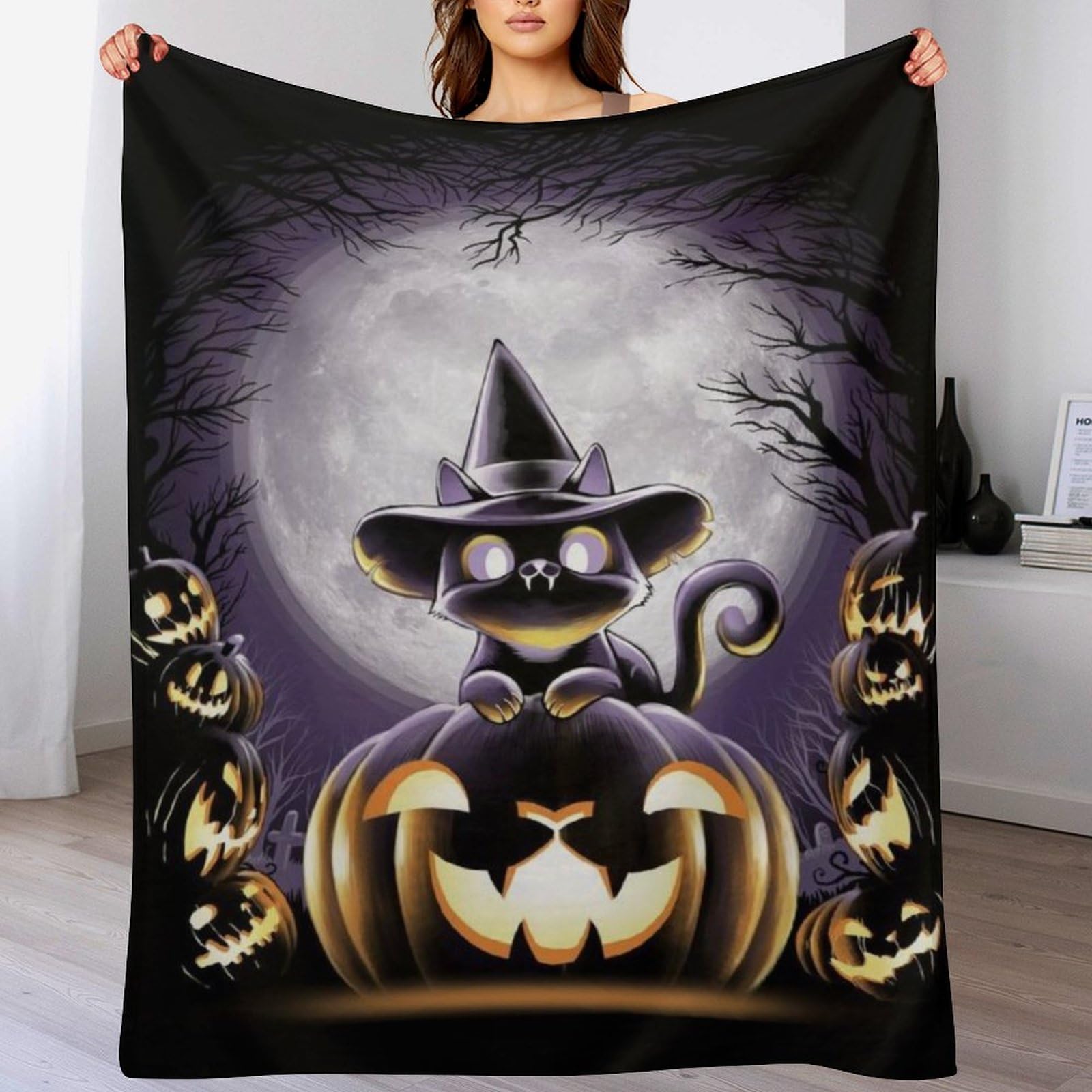 Couverture Halloween 3D pour des soirées cinéma cocooning sur le canapé