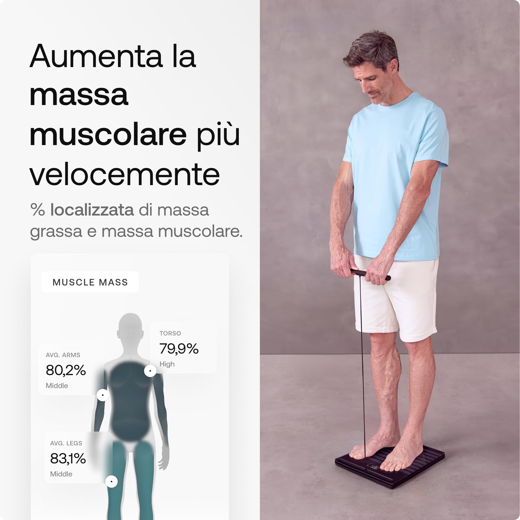 WITHINGS Body Scan - Bilancia WiFi in rete per migliorare la salute, bilance BIA, analisi della composizione corporea, grasso corporeo, massa muscolare, percentuale d'acqua, elettrocardiogramma, nero