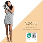 Chakir Turkish Linens 6 Piece Towels Set, 100% Cotton Luxury Turkish Towels for Bathroom, Soft Absorbent Bath Towel Set with 2 Bath Towels 2 Hand Towels 2 Washcloths, Silver Gray
