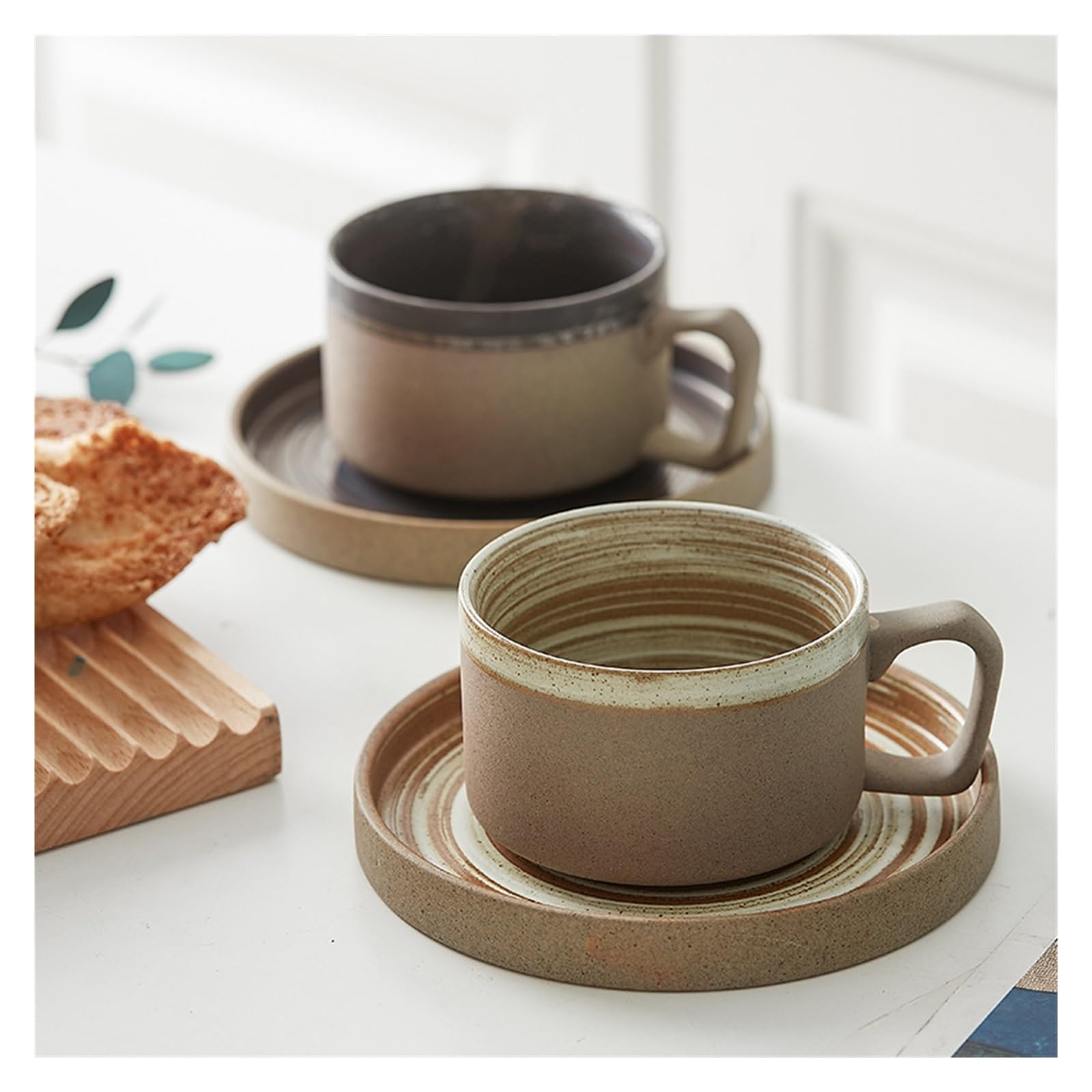 Tazas y Platos de café Taza de café Taza de cerámica con platillo Taza Taza Taza Taza de Agua Taza de té(Hand Painted)