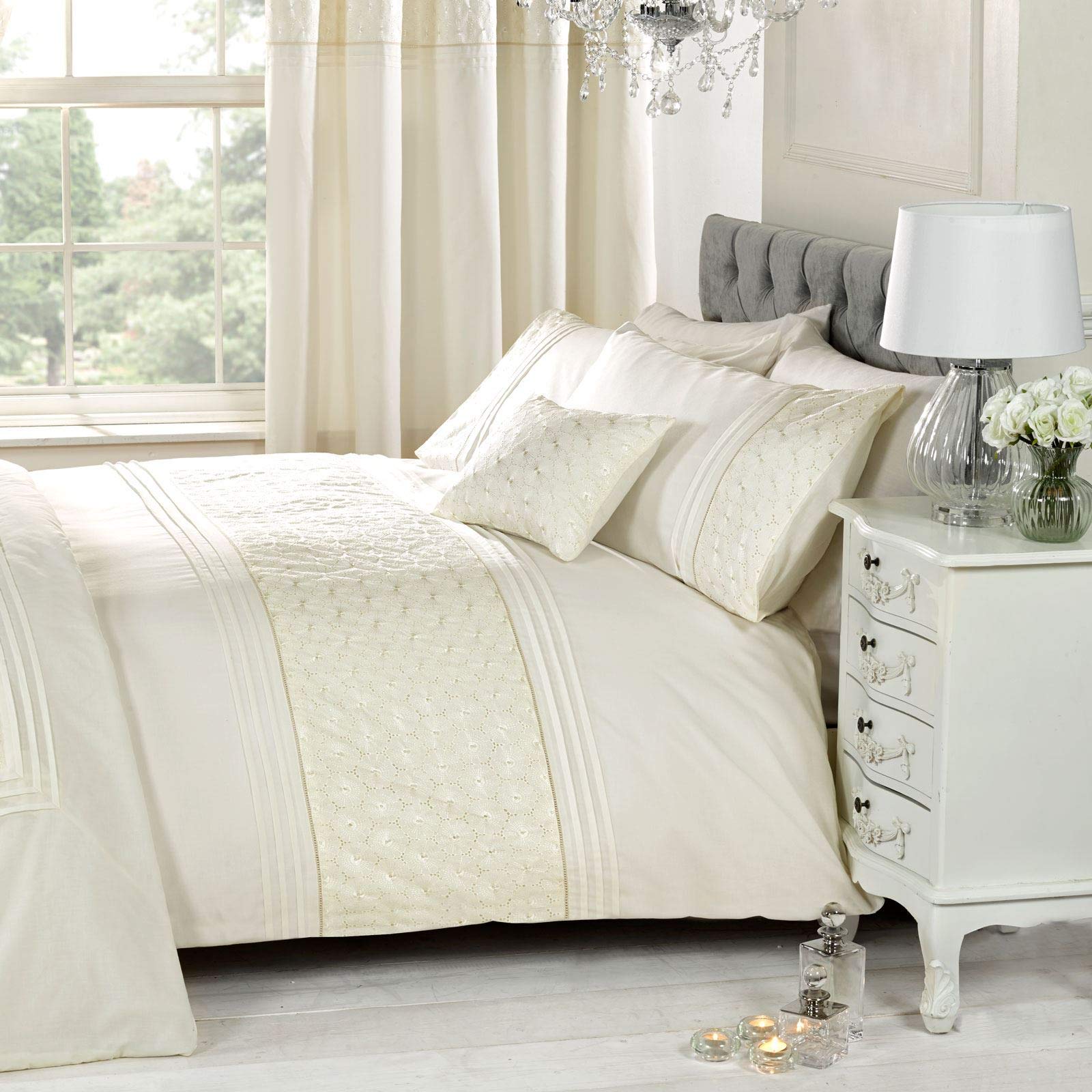 Rapport Home Everdean Double Cream Duvet Set