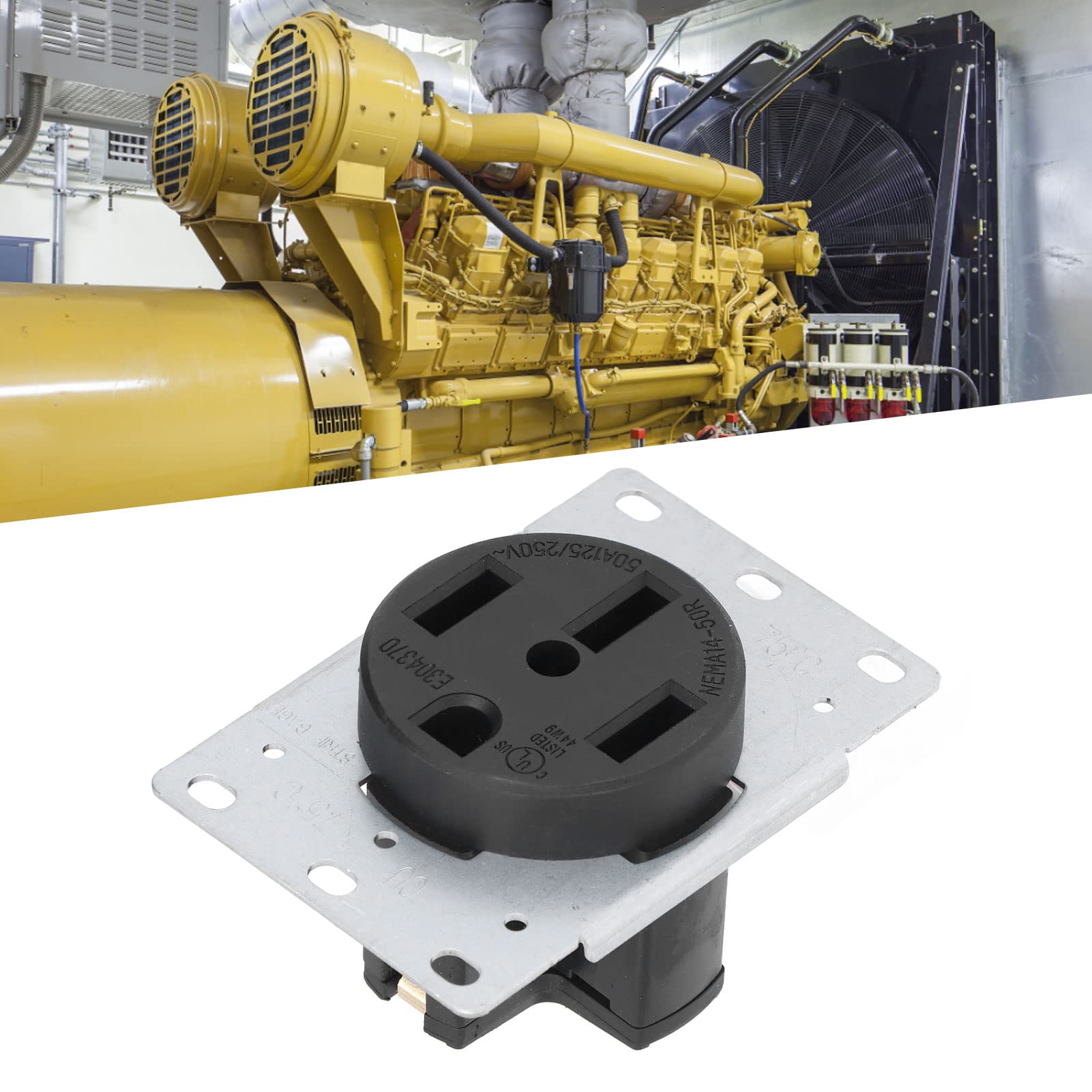 NEMA 14-60R Steckdose Industriequalität - 60 A, 125/250 V, Unterputz, ETL-gelistet