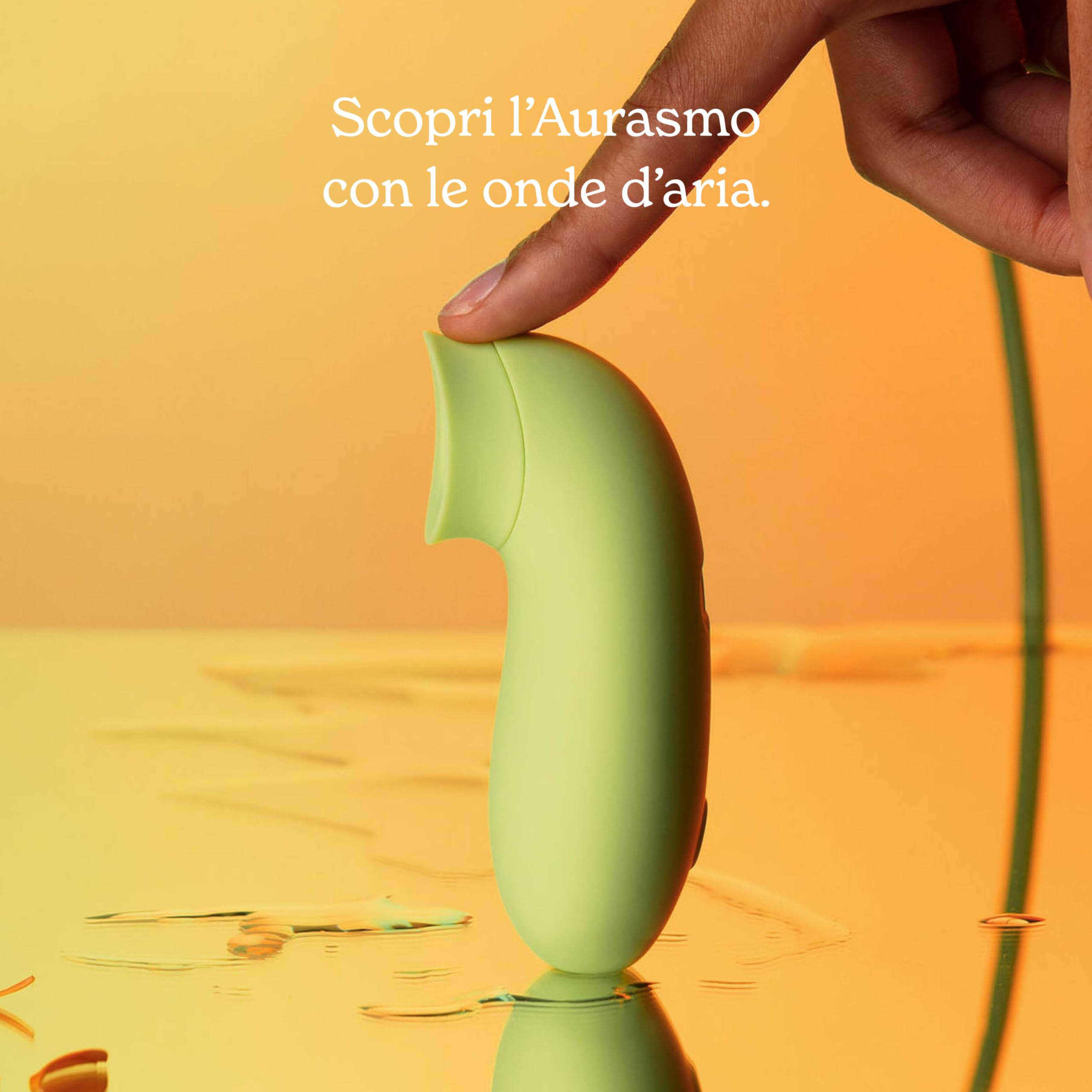MY LUBIE - Aura, Stimolatore Clitorideo a Onde d'Aria - Ricaricabile USB e Impermeabile - 10 Livelli di Intensità - Silicone Medicale - Matcha