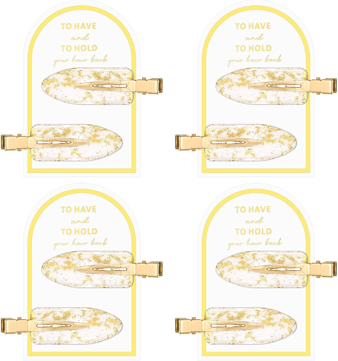 8 Piezas Pinzas para el Cabello Sin Arrugas Pinzas para el Cabello Sin Arrugas Clip para Flequillo Dorado con Purpurina Sin Dobleces para Maquillaje Accesorios para el Cabello Dorados sin Arrugas Regalos de Dama de Honor Clip para Fijar el Cabello