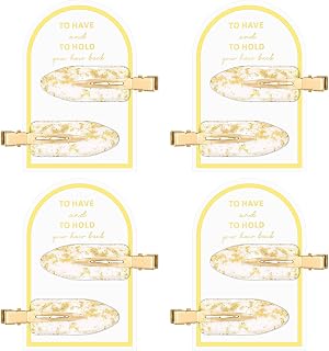 8 Pcs Creaseless Hair Clips No Crease Hair Clips No Bend Glitter Gold Bangs Clip for Makeup Creaseless Gold HairAccessories Bridesmaid Gifts HairSetting Clip
