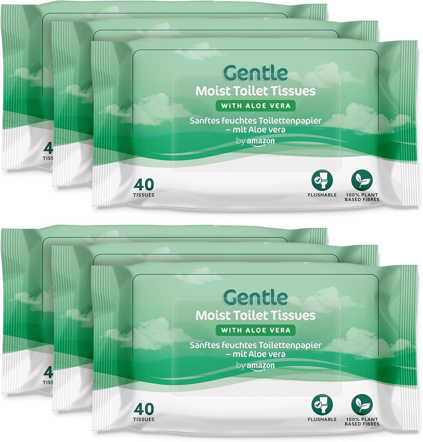 by Amazon Gentle Moist Toilet Tissues with Aloe Vera, Flushable, 240 Count (6 Packs of 40 sheets) (Previously Presto!) by Amazon Gentle Moist Toilet Tissues with Aloe Vera, Flushable, 240 Count (6 Packs of 40 sheets) (Previously Presto!)