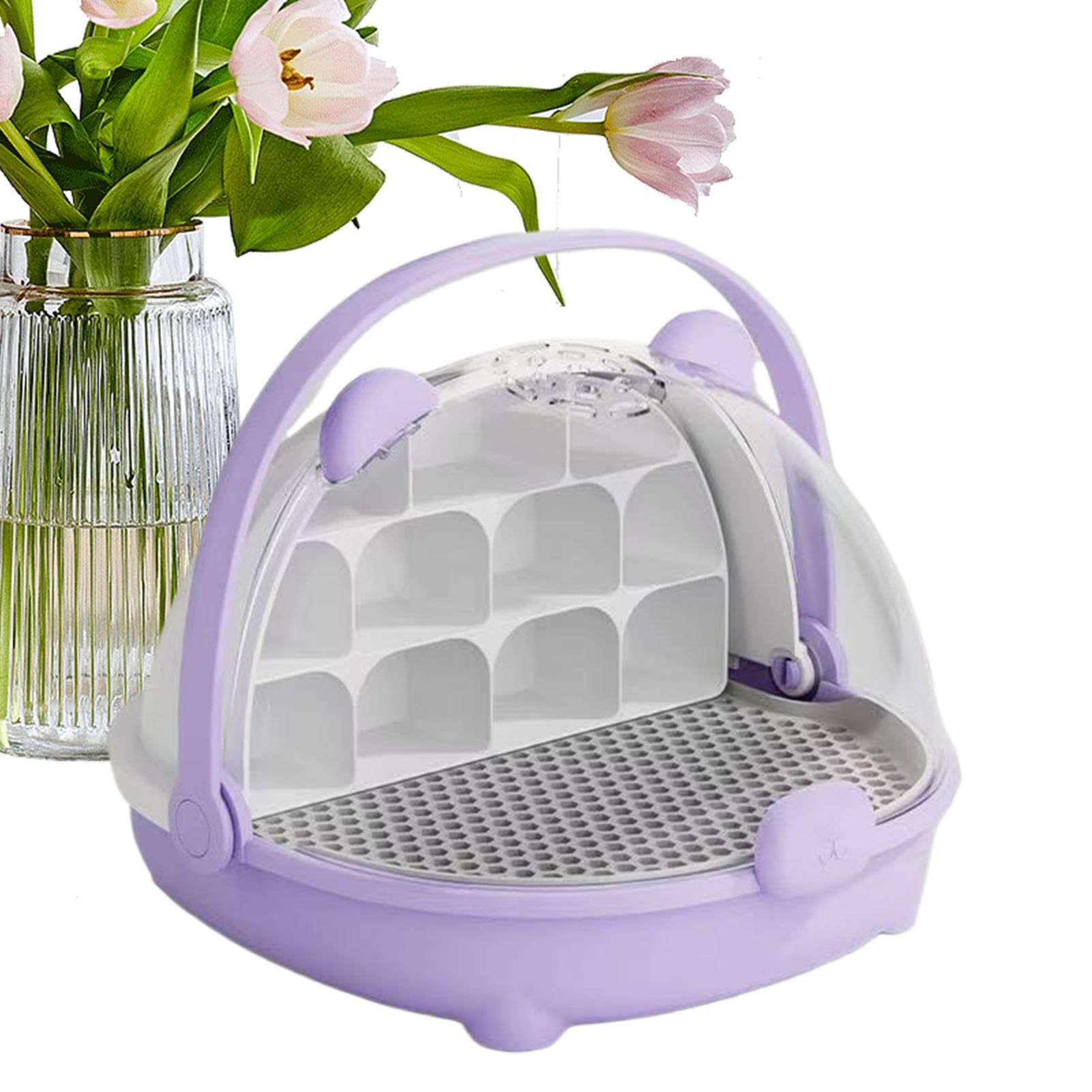 Réservoir de reptile ventilé et boîte d'observation transparente avec poignée ergonomique supérieure