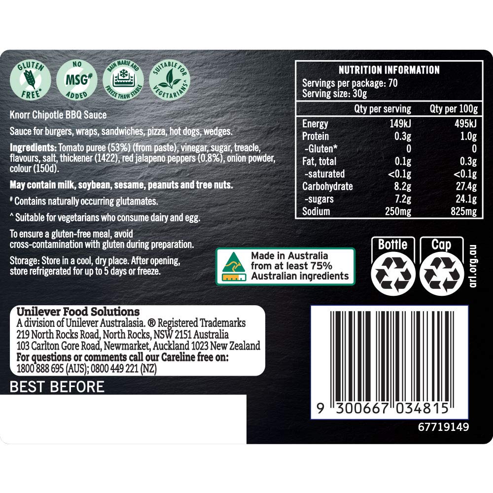 Salsa de barbacoa Knorr Chipotle 2 15L