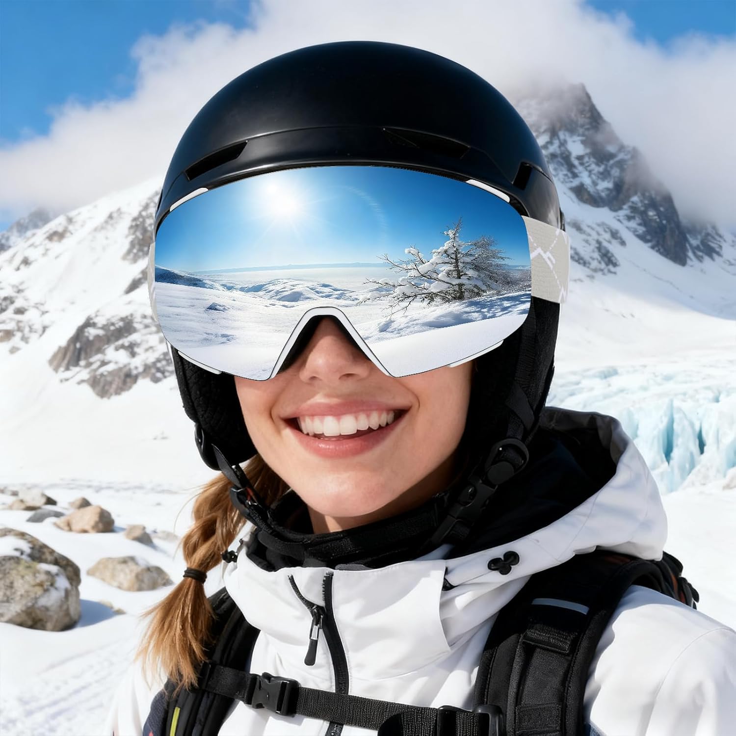 Ski Goggles Over Glasses Snow/Snowboard Goggles OTG Magnetic Full Revo for Men Women Adult UV Protection - Image 8