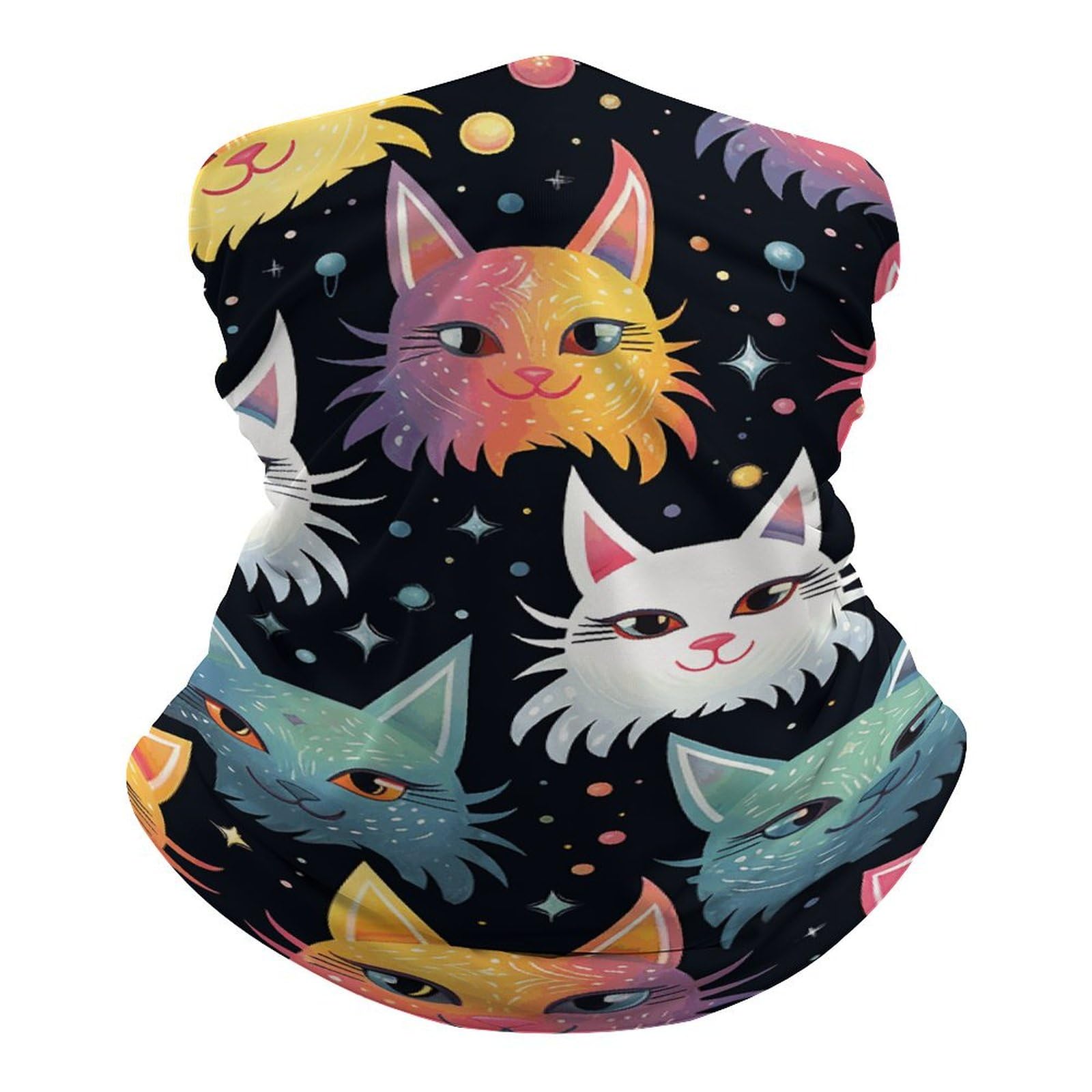 FZQVSGW Balaclava Neck Gaiter Star Ear Cat Neck Face Mask Windproof Scarf Face Cover for Men Women