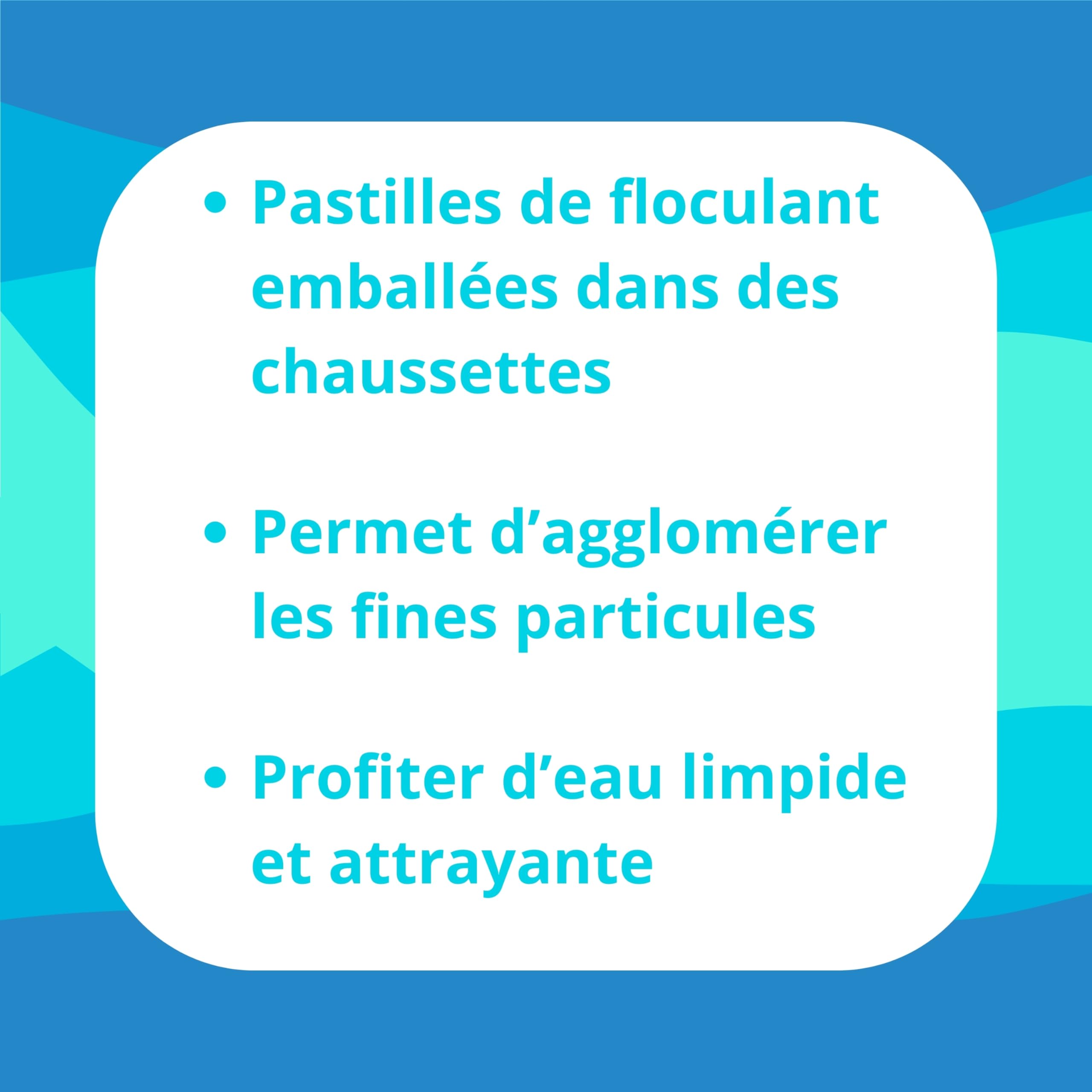 Floculant en Chaussettes pour Piscine – Clarification Efficace pour Filtres à Sable, Boîte de 1 KG – 8 Chaussettes de 125g