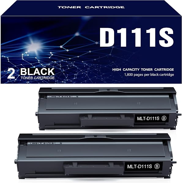 MLT-D111S Toner Compatible para Samsung MLT-D111S D111S D111L Cartuchos de tóner para Samsung Xpress M2070 M2022 M2020 M2026 M2026W M2022W M2020W SL-M2070 SL-M2070W SL-M2070F (2 Negro) - 1
