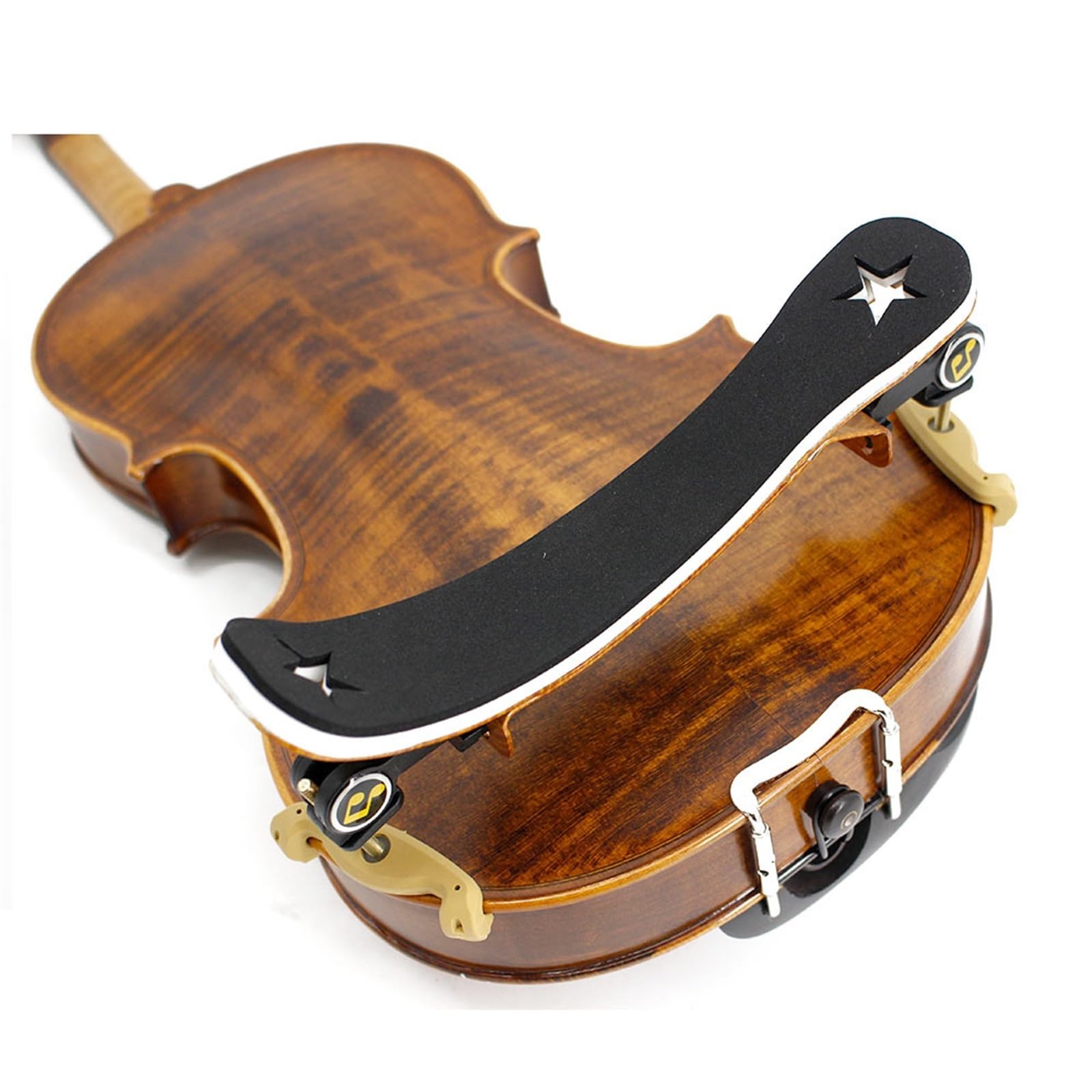 Accesorios para violín Reposapiés para violín Almohadilla para el hombro de aleación de aluminio Esponja engrosada Soporte de carga Arco grande Ancho y altura ajustables Reposapiés para violín (Color