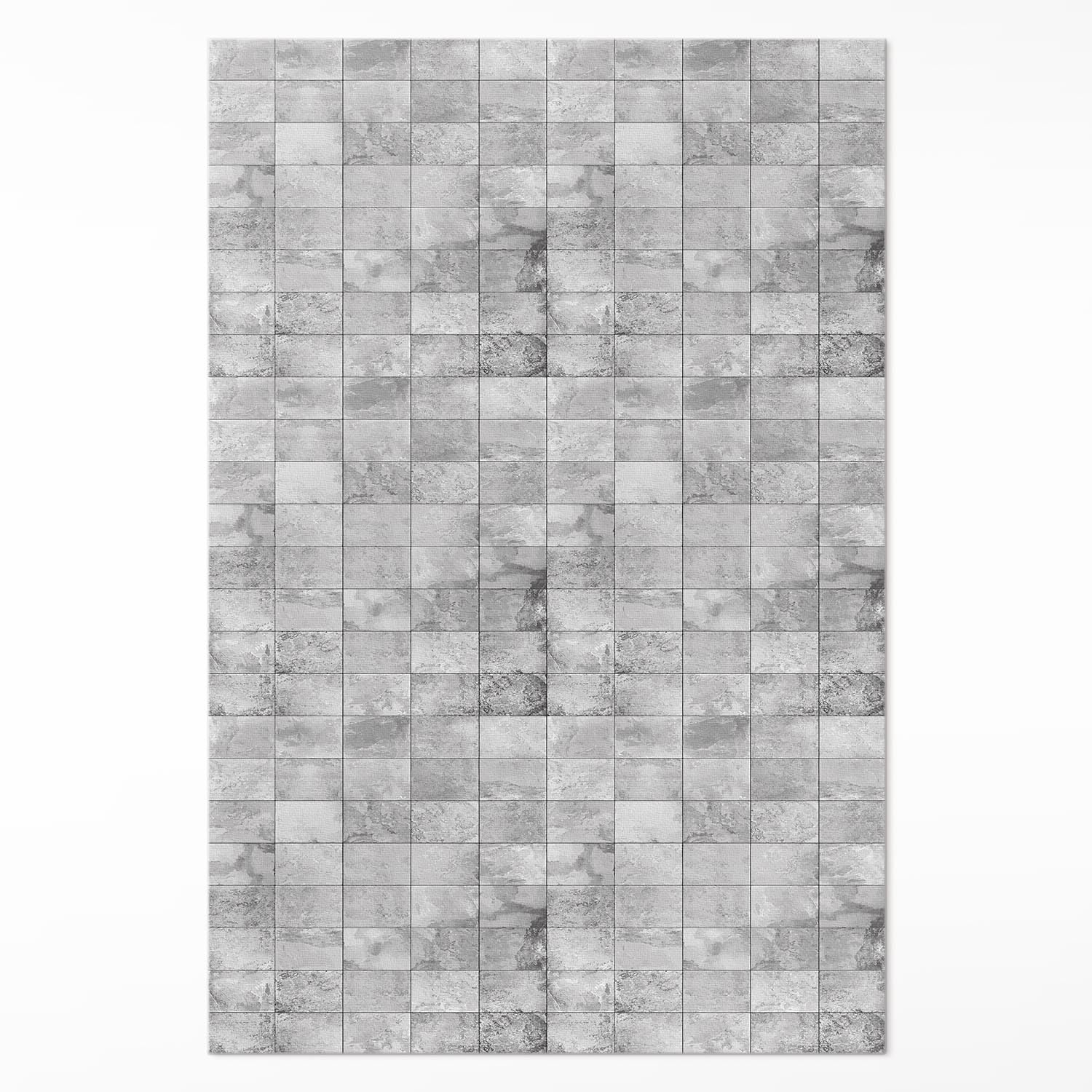 Tapis en vinyle 150x225 cm effet pierre brillante rectangulaire de style contemporain Floorart