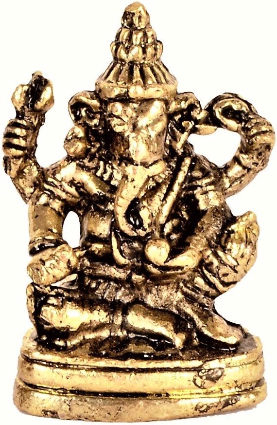 Purpledip Rare Miniature Statue Siddhi Vinayaka Ganesha: Unique Collectible Gift (11173)