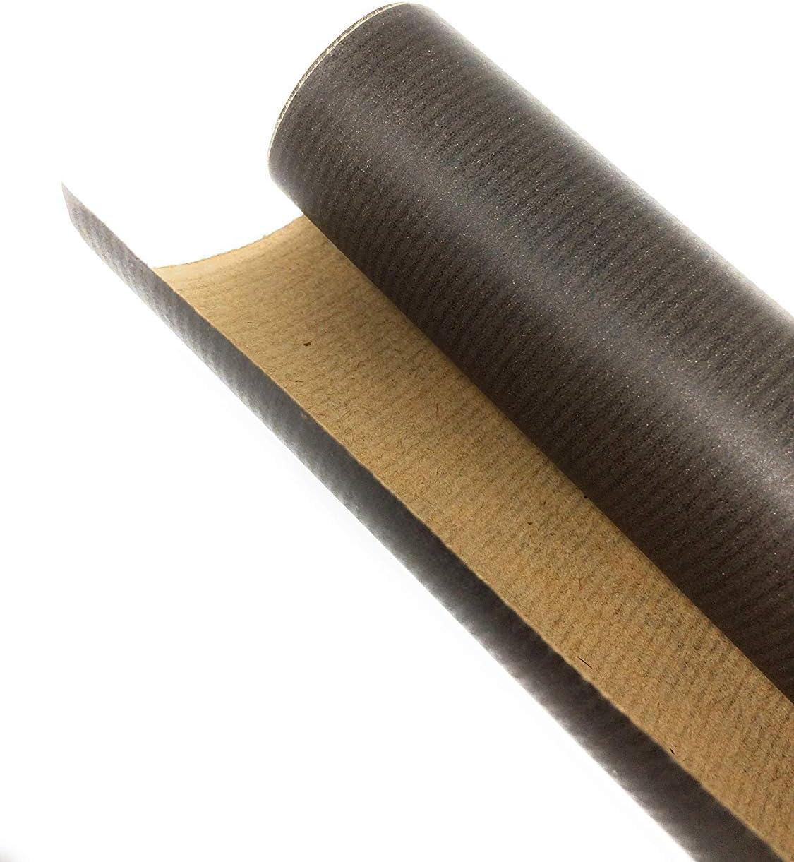 Black Kraft No. 2 • 100% Recycled Plain Black Kraft Wrapping Paper • Half Size 45cm x 4.5M Roll