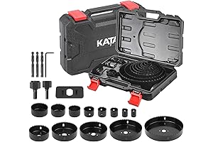 KATA Drywall Hole Cutter, 20PCS Hole Saw Kit with Mandrels and Bits