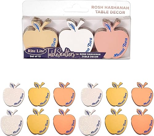 Rite Lite Shana Tova Table Scatters Rosh Hashanah Decoraciones estilo confeti rellenos de centro de mesa de Año Nuevo, regalos de fiesta para ella,