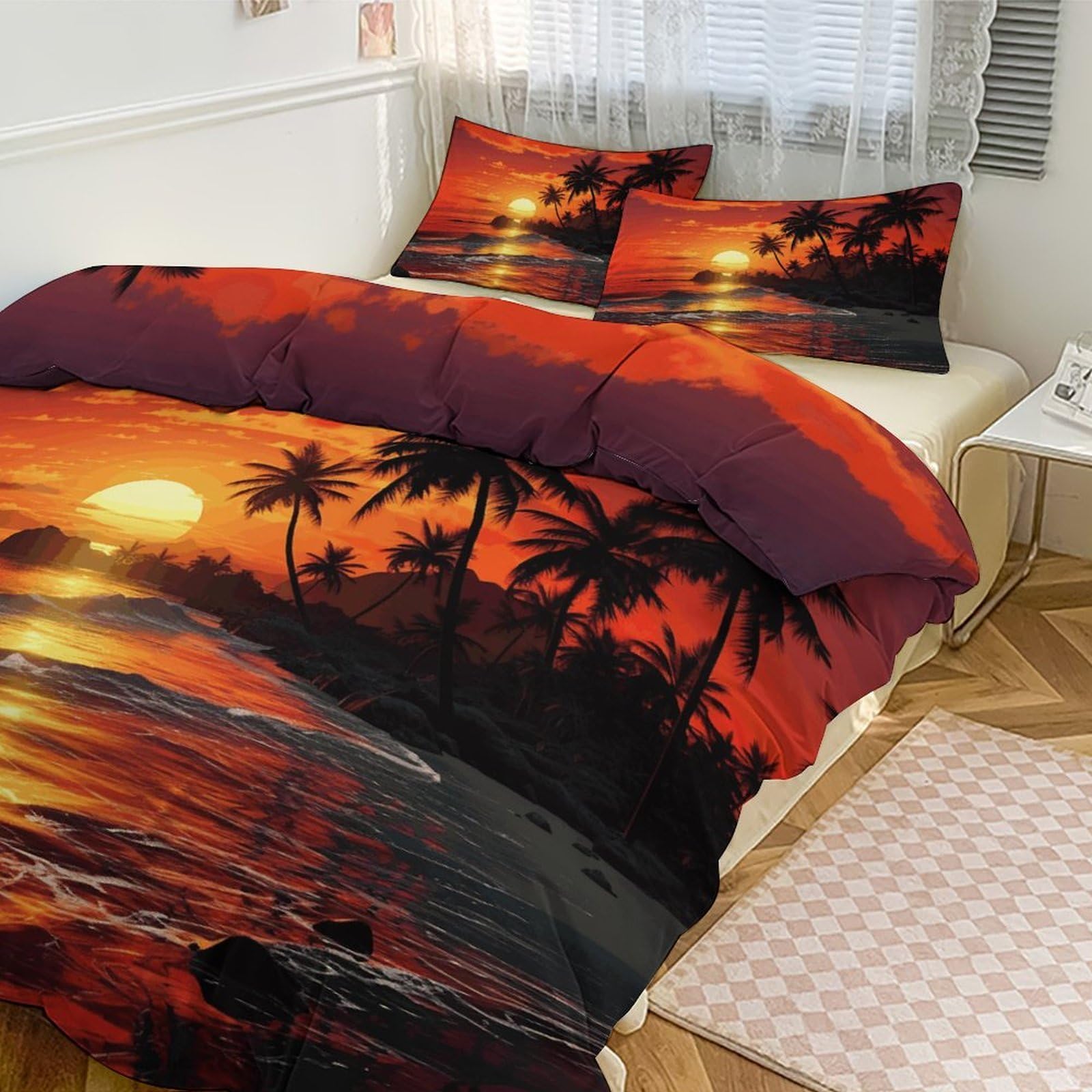 Parure de lit double avec housse de couette 228x228 et taies d'oreiller