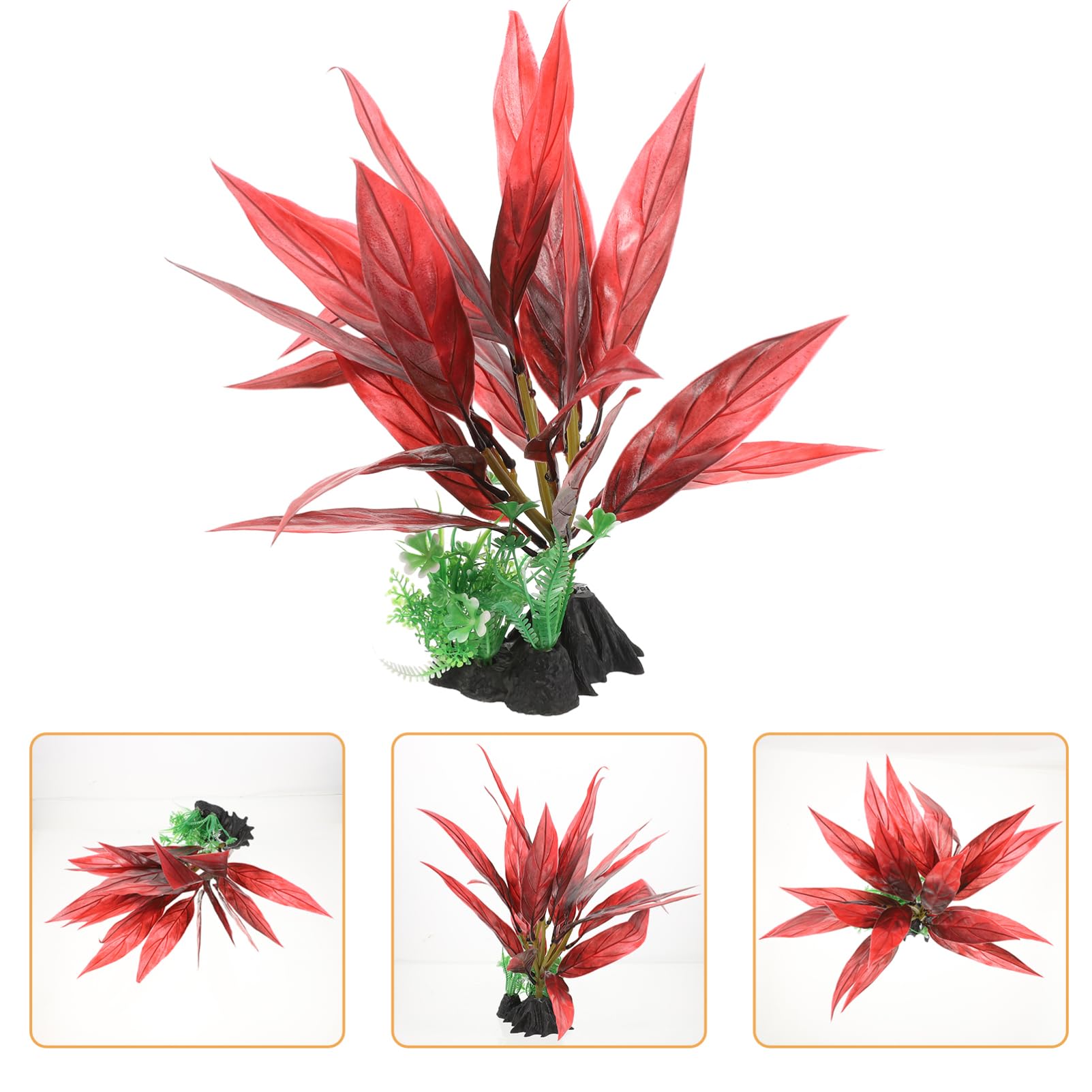 POPETPOP 4 Piezas paisajismo del Acuario Planta de Acuario doméstico decoración del del hogar Planta Artificial Adornos Plantas de flotantes Hierba del