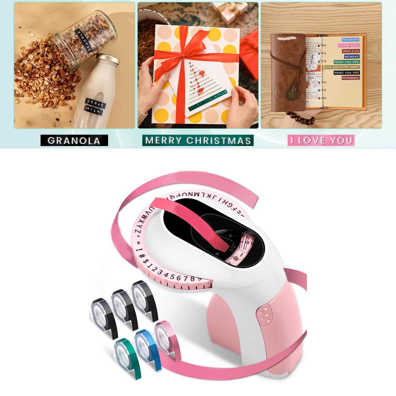 PATOFIN Embossing Machine Labelling Device 3D Embossing Device Handheld Label Embossing Device Portable Embossing Device