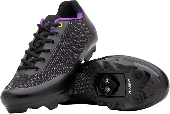 Tommaso Womens SPD Cycling Shoes for Mountain Biking and Outdoor Walkable Comfort Compatible with SPD Cleats Pre-Installed Cleats Included