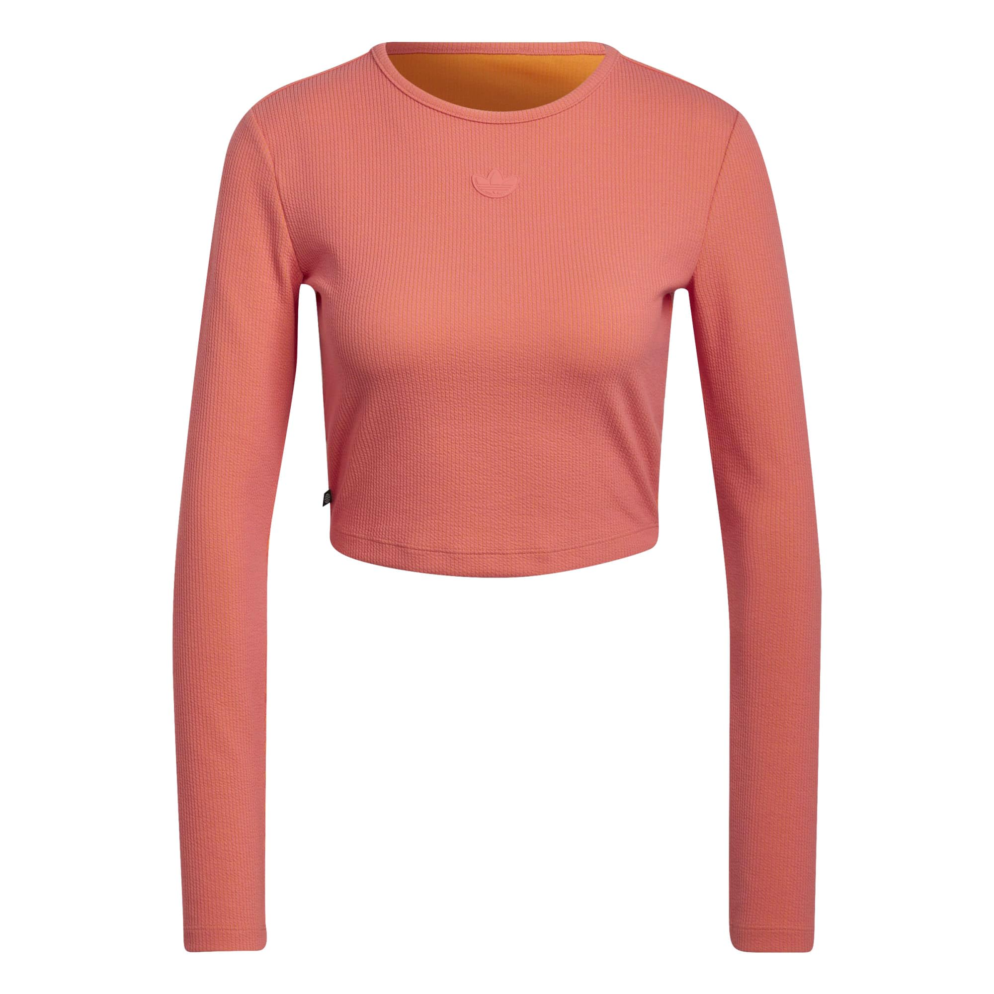 adidas Originals Top corto de manga larga para mujer