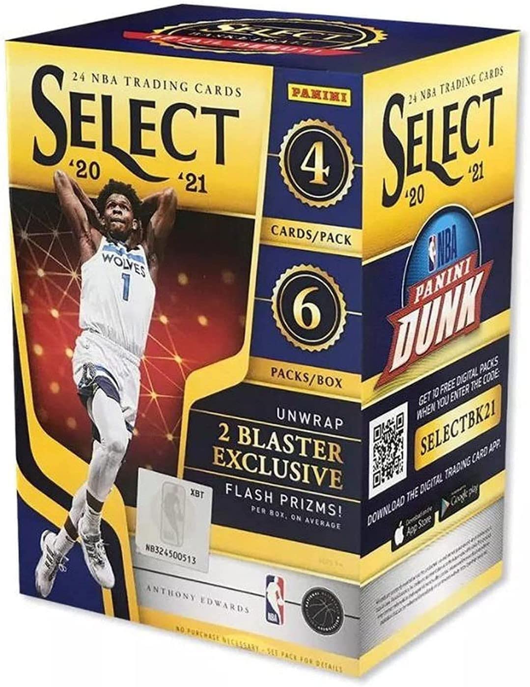 2020/21 Panini Select Basketball 6-Pack Blaster 最も安い Box