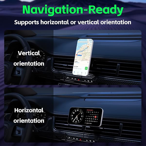 Support Telephone Voiture Induction-【15W Pro & Super Aimants】 Chargeur Mogsafe Voiture sans Fil, Chargeur Induction Voiture Magnetique pour iPhone 17/16/15/14/13/12 Air Pro Max - 5