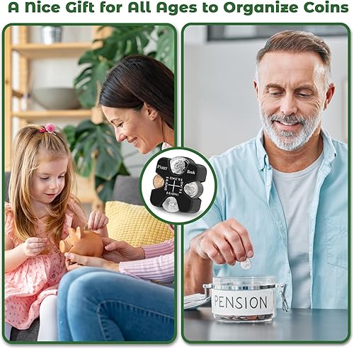 Miniatura 7 de Soporte de monedas para automóvil, organizador portátil de cambio de monedas, estuche dispensador de monedas para coleccionistas, soporte universal