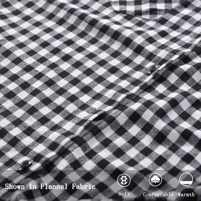 Image of Match Women's Long Sleeve Plaid Flannel Shirt #2021