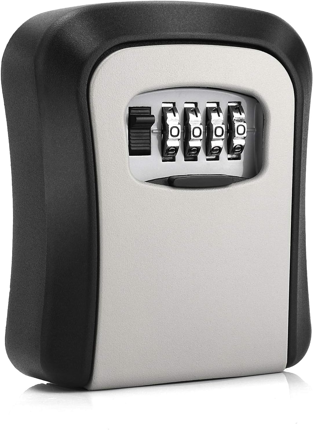 CROING Key Safe Wall Mounted,Key Lock Box with Combination Lock, 4-Digit Code, Black and Grey, Medium