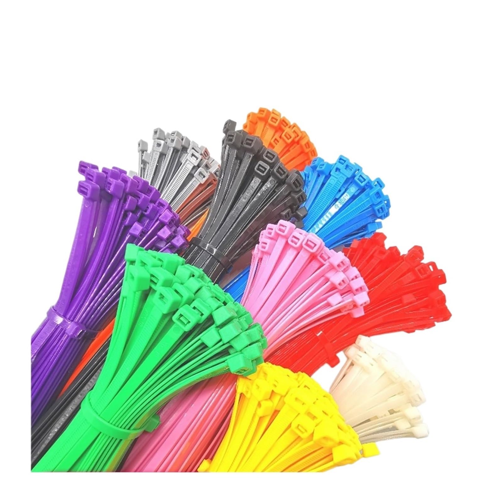 Brown Cable Ties 100PCS 3X200mm Self-Locking Nylon Cable Zip Tie Cord Wire Ties Straps Orange Pink Purple Green White(Orange)