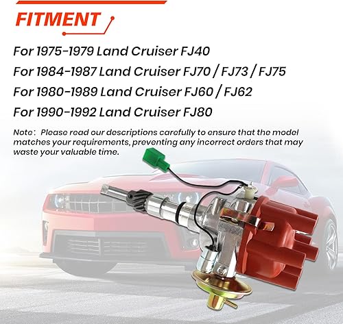 Miniatura 3 de Distribuidor electrónico 19100-61180, compatible con Land Cruiser FJ40 FJ60 FJ62 FJ70 FJ73 FJ75 FJ80, pieza de repuesto automotriz 1910061180