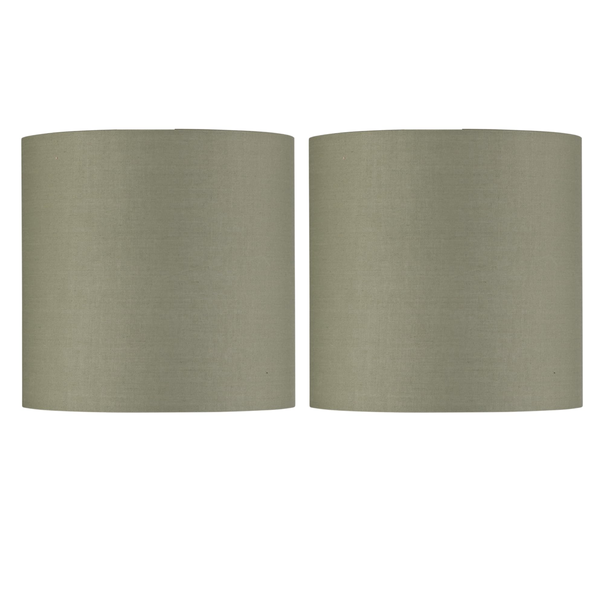 firstchoicelighting Set of 2 Sage Green Cotton Fabric Table Lamp Shades, Lampshade for Table Lamp or Bedside Light, Diameter 17cm