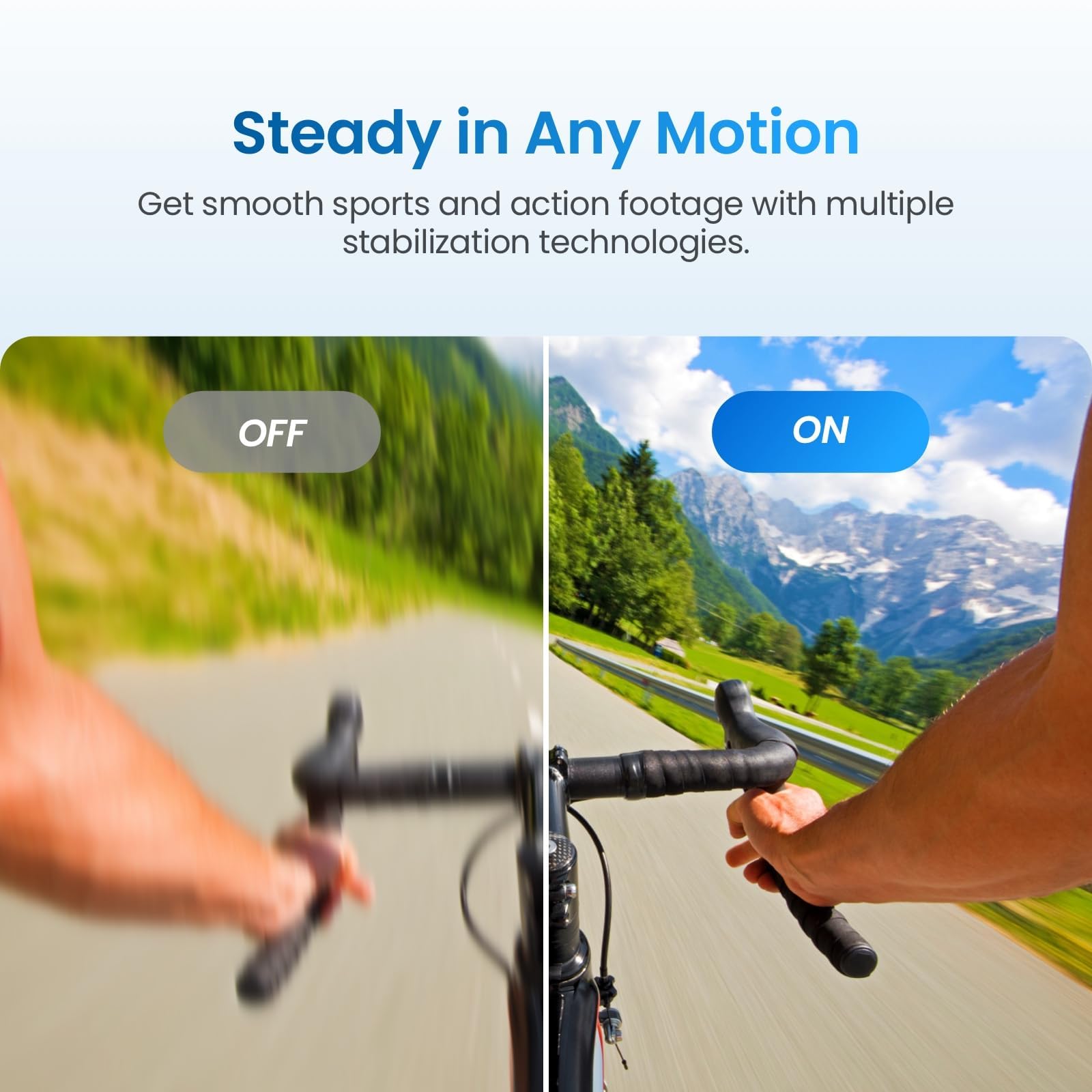 Xtra Action Camera, 1/1.3" Sensor & 4K Cinematic Video, Hyper Stabilization, Waterproof Camera to 52 Ft, 3-Hour Battery, Universal Quick Mount, Vlogging Camera for Adventure Photography