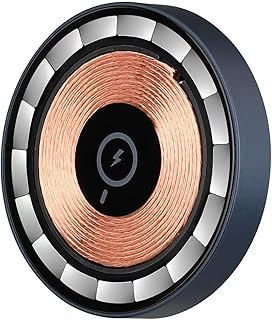 Carregador sem fio para telefone, 15W Ímã Transparente Carregamento Sem Fio, Carregador magnético compatível com carregador universal seguro para celular para a maioria dos tipos Rock-br