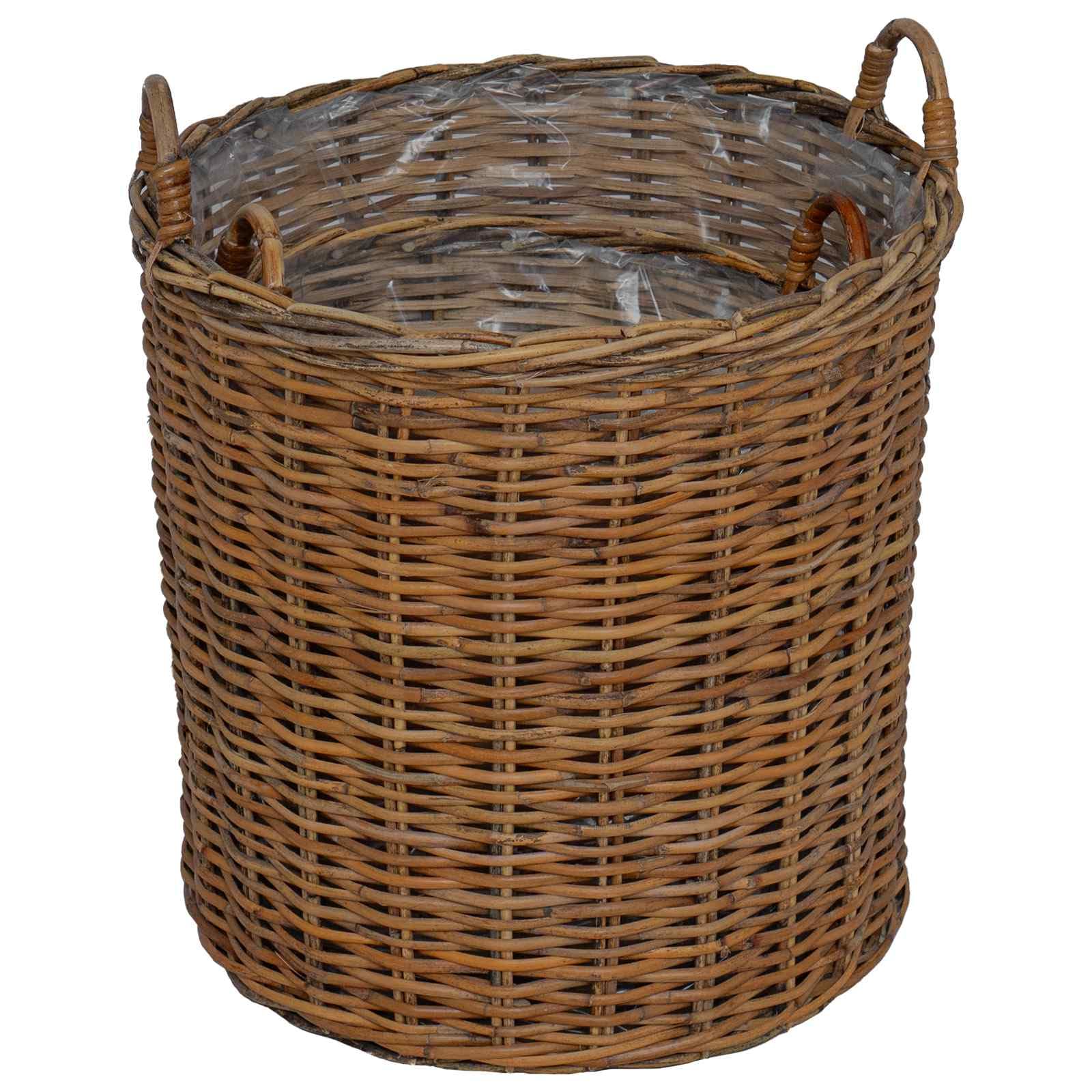 Generisch Blumentopf Körbchen mit Speicher 2 pcs Braun Lacak Rattan,Heim & Garten,Dekoration,Körbe-42020952