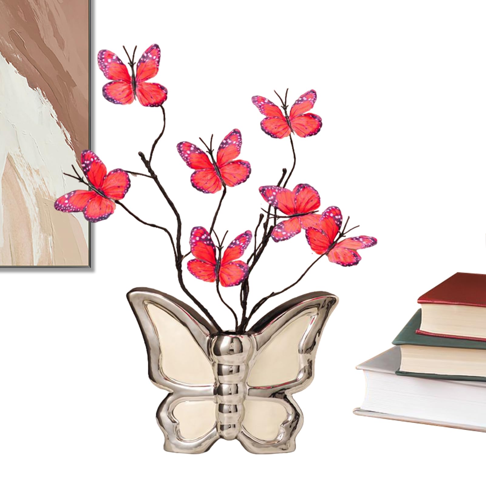 Centro de mesa de mariposas decorativo para el comedor de casa