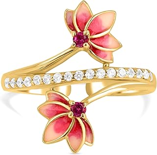 ROOVI Lotus 925 Silver Ring I Gifts for Girlfriend I Gifts for Women & Girls| With Certificate of Authenticity and 925 Sta... Price In India