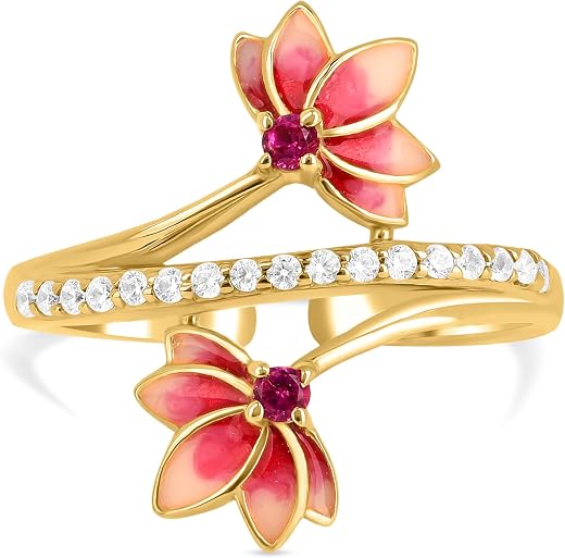 ROOVI Lotus 925 Silver Ring I Gifts for Girlfriend I Gifts for Women &amp; Girls| With Certificate of Authenticity and 925 Sta...
